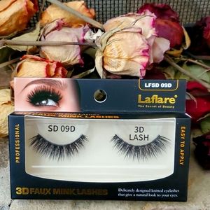 New!! LAFLARE 3D FAUX MINK PREMIUM SILK LASHES LFSD 09D